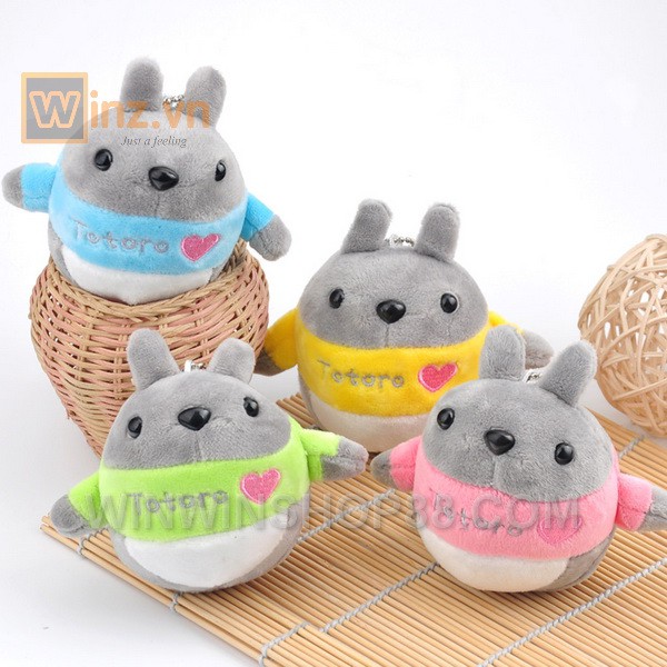 Móc khóa gấu bông mèo Totoro 9 cm móc khóa gấu bông cute treo cặp quà lưu niệm quà tặng người yêu cũ - Winz.vn