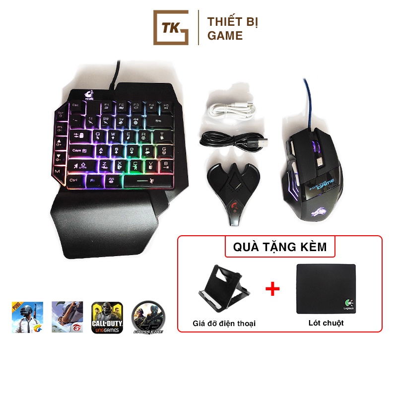 Combo bộ chuyển đổi game Meiying M3 bàn phím K15 chuột X3 chơi PUBG Mobile