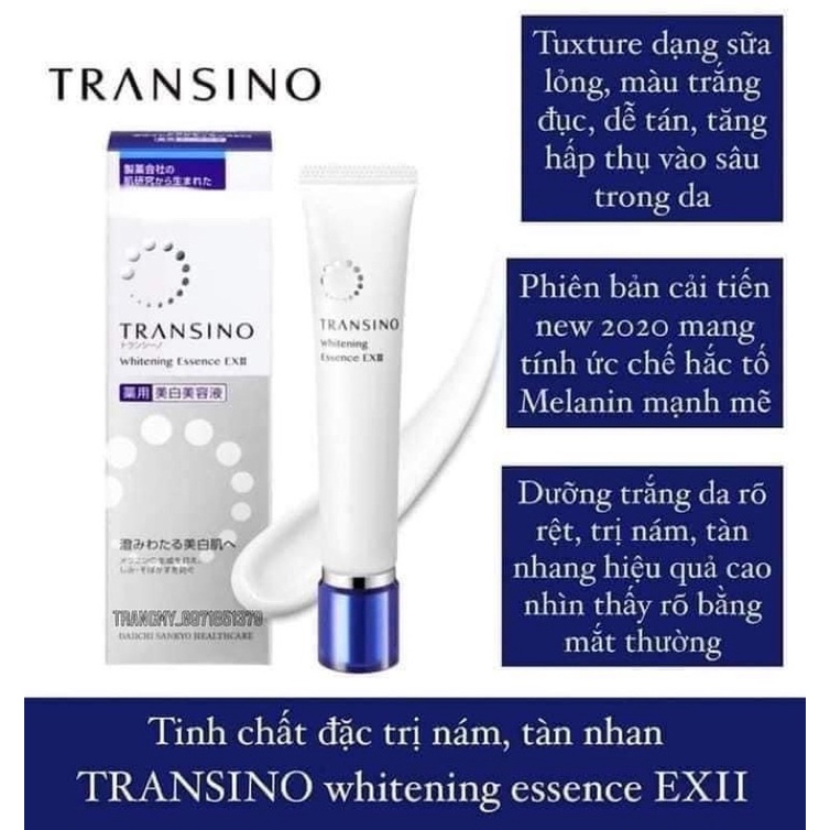 Tinh chất Transino giúp trắng da, mờ thâm nám Whitening Essence Ex II 30g, 50g