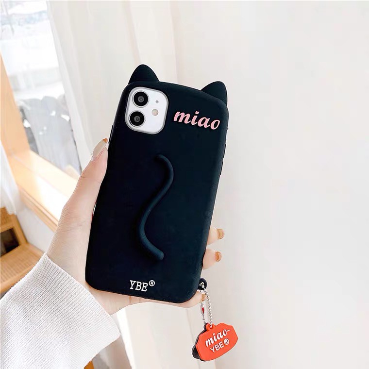 Ốp điện thoại họa tiết tai mèo dễ thương cho Iphone 12 pro max 7 8 7 Plus 8 Plus 11 11 Pro 11 Pro Max Xr X / Xs Xs Max