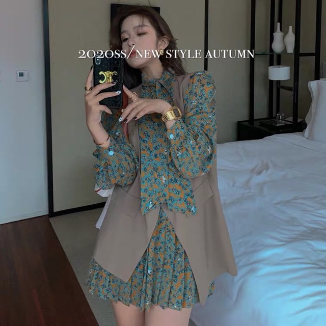 Sét áo vest hoa hot hit 2020 | BigBuy360 - bigbuy360.vn