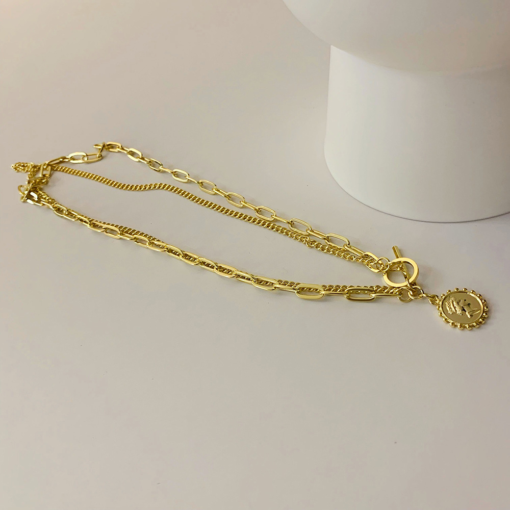 OT vòng cổ Hợp Kim Nhiều Lớp Phong Cách Vintage Cho Nữ