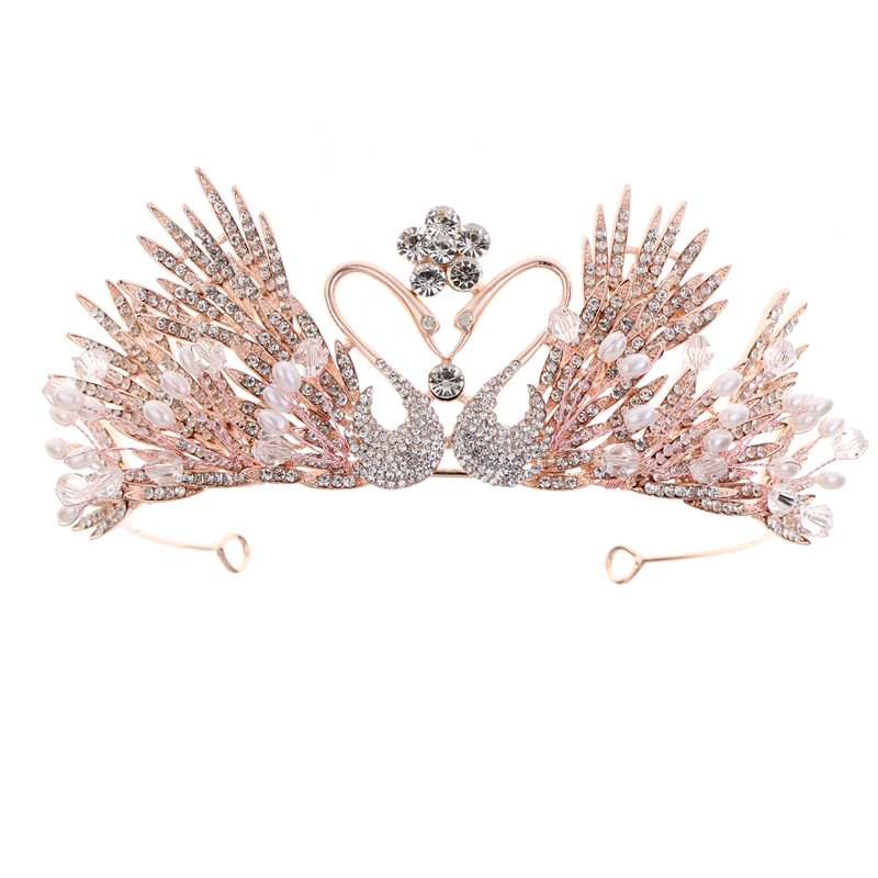 Vương miện họa tiết thiên nga hợp thời trang cho nữ