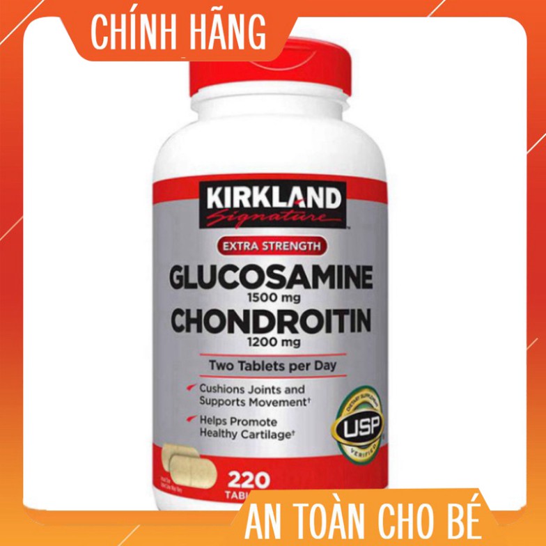 GIÁ CỰC ĐÃ Viên Uống Bổ Sụn Khớp Của Mỹ Kirkland Glucosamine 1500mg Chondroitin 1200mg 220 Viên GIÁ CỰC ĐÃ