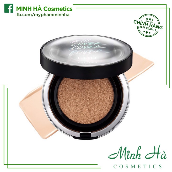 Phấn nước CLIO Bạc Kill Cover Founwear Cushion XP SPF50+ PA++++ tặng lõi phụ thay thế