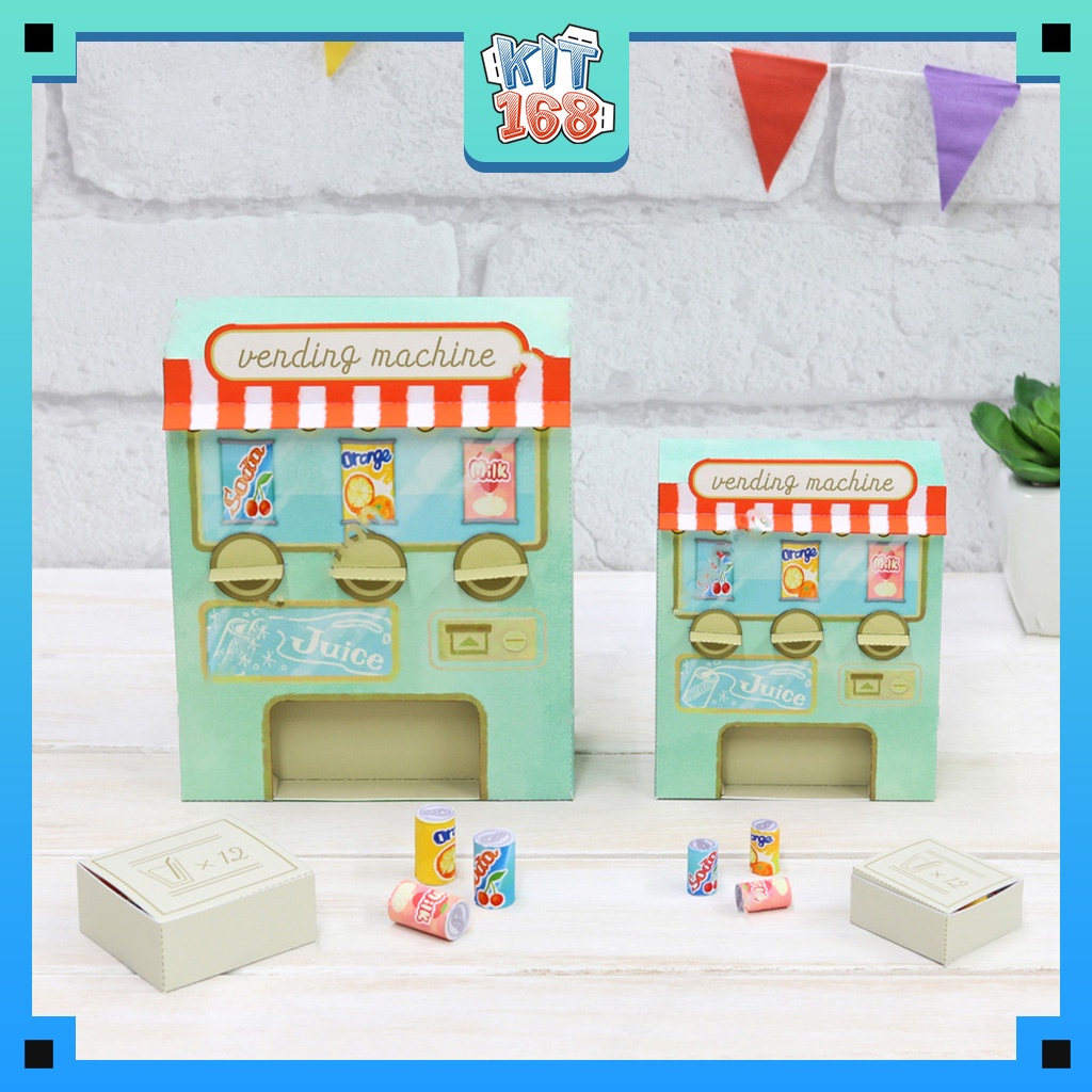 Mô hình giấy Đồ vật đồ chơi Máy bán nước tự động Mini