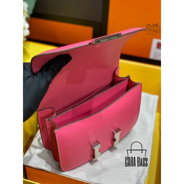 +Túi xách HM đeo chéo da sần, da Epsom size 19 tặng kèm khăn quấn túi