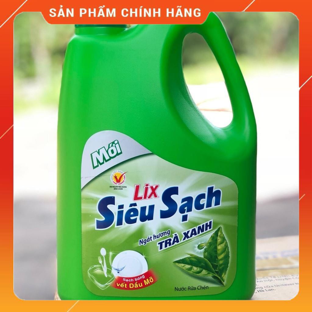 Nước rửa Chén Lix Trà xanh 1,5kg