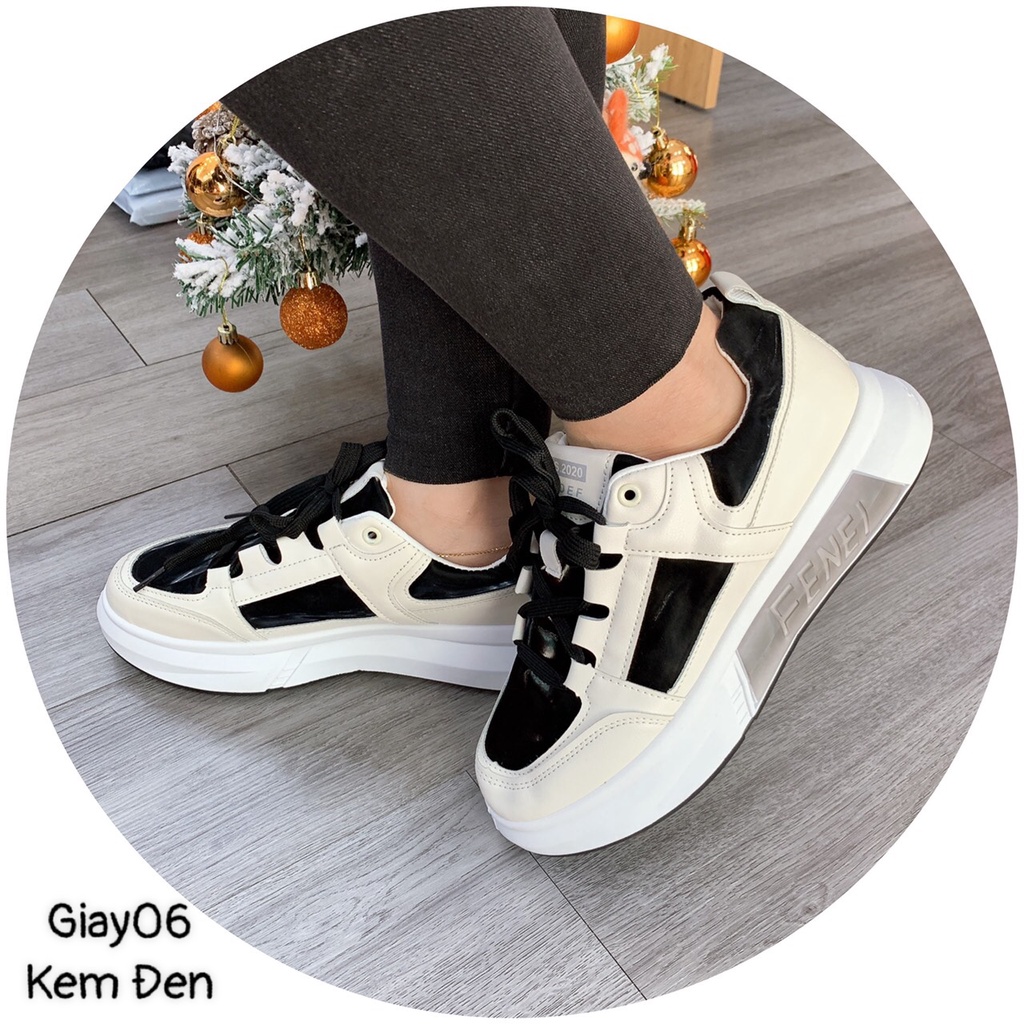 Giày sneaker Unisex kiểu dáng thể thao đế độn 3,5cm Giay Giay06