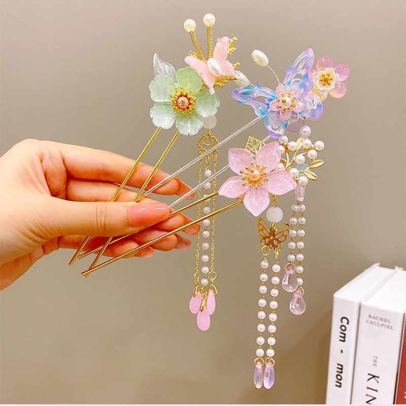 Trâm Cài Tóc Thiết Kế Tua Rua Phong Cách Cổ Điển Cho Nữ