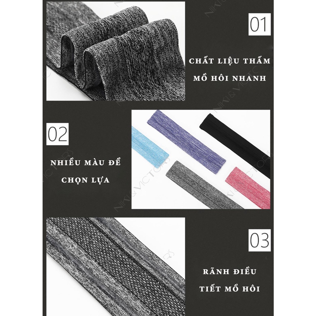 Băng Đô Thể Thao Headband Cotton Chặn Mồ Hôi Tập Yoga Gym Băng Trán Thấm Mồ Hôi Mát Lạnh Cao Cấp