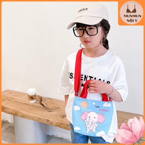 Túi đeo xách thú QUẢNG CHÂU CAO CẤP cho bé 21x18x7cm, túi xách đi học mẫu giáo chơi dã ngoại - noiygiagoc