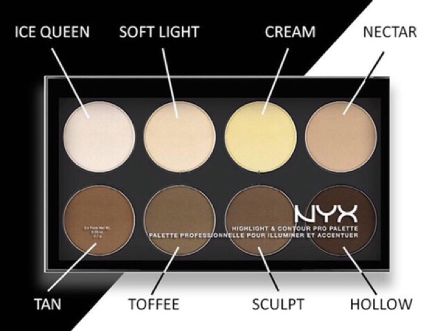 Bảng phấn tạo khối 8 màu NYX Highlight &amp; Contour Pro Palette