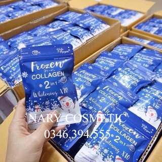 Viên uống trắng da Frozen collagen 2 in 1 whitening x10 Thái Lan chính hãng gói 60 viên
