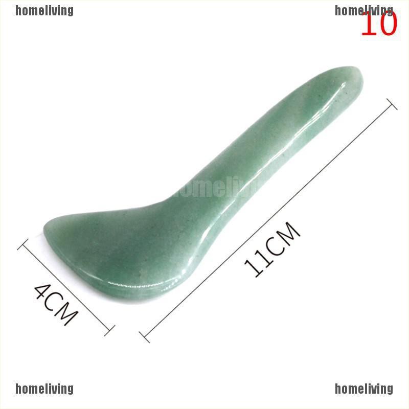 【homeliving】1X Natural Aventurine Jade Stone Massage Tool Acupuncture SPA Massager ✺