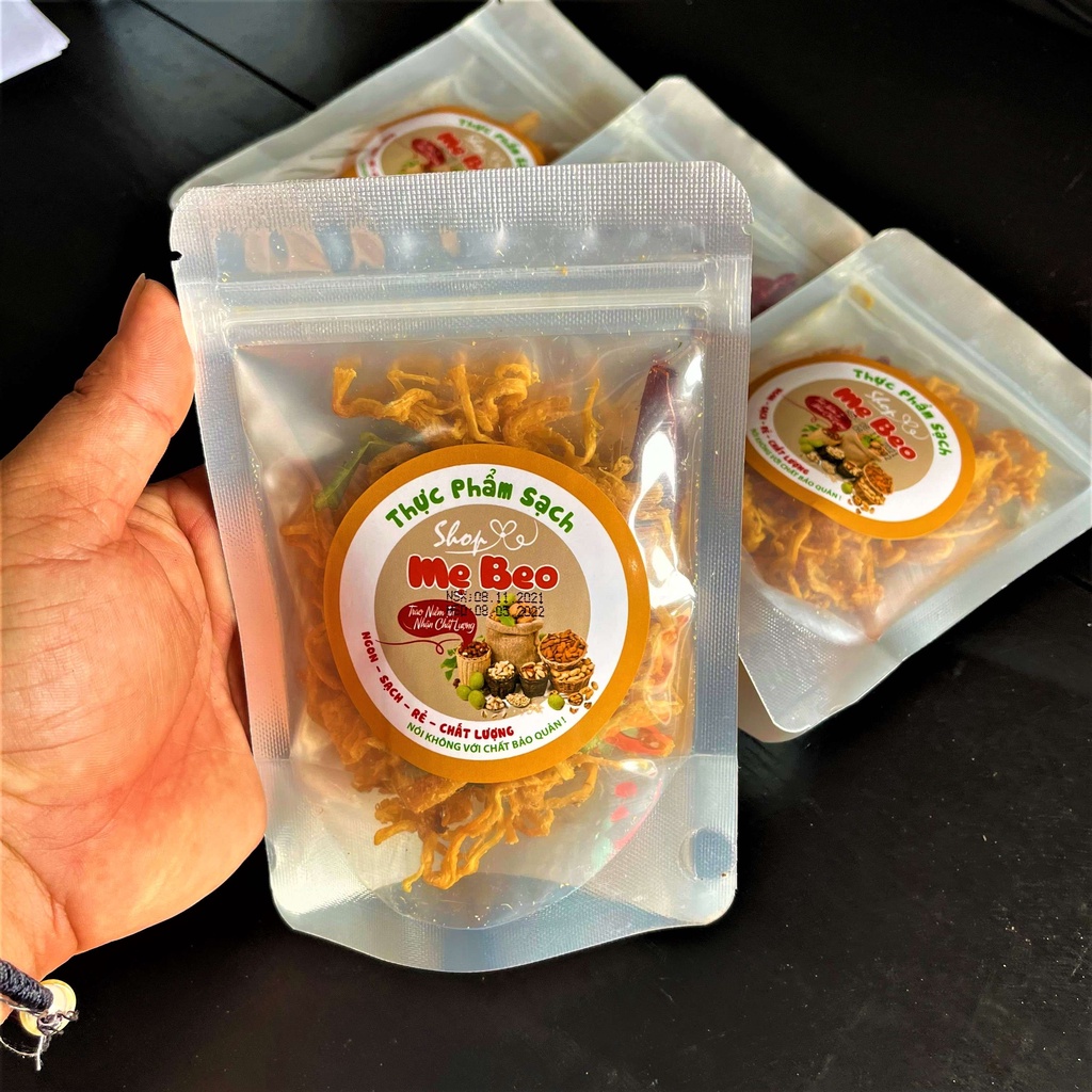 Khô gà lá chanh xé cay Mẹ Beo túi Nhỏ 50gram ăn vặt ngon | BigBuy360 - bigbuy360.vn