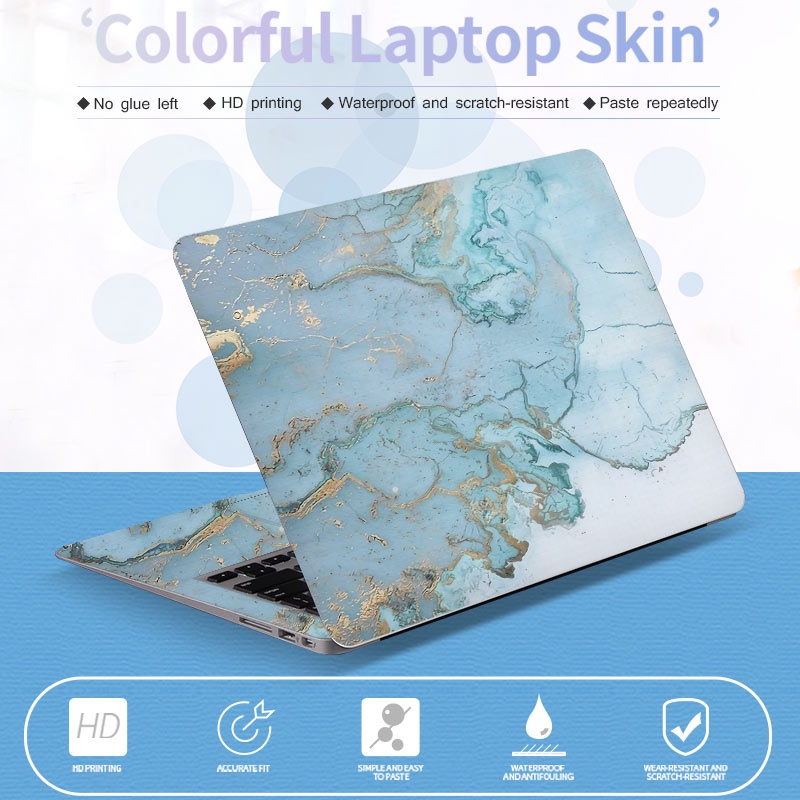 DIY Marble Cover Laptop Skin Laptop Sticker 12/13/14/15/17 inch Laptop for Macbook Dell HP Acer Asus etc Laptop Decorat