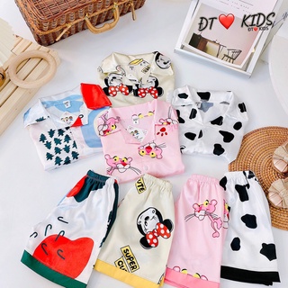 Pijama lụa ĐT bé gái