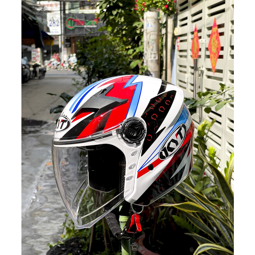 NÓN BẢO HIỂM 3/4 2 KÍNH ÂM ROYAL M268 TEM DRAGON BOY DÁN LOGO KYT