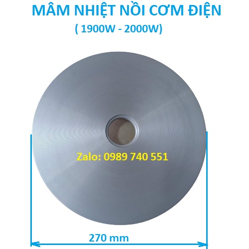 Mâm nhiệt nồi cơm điện công nghiệp 1900-2000w đường kính 270mm