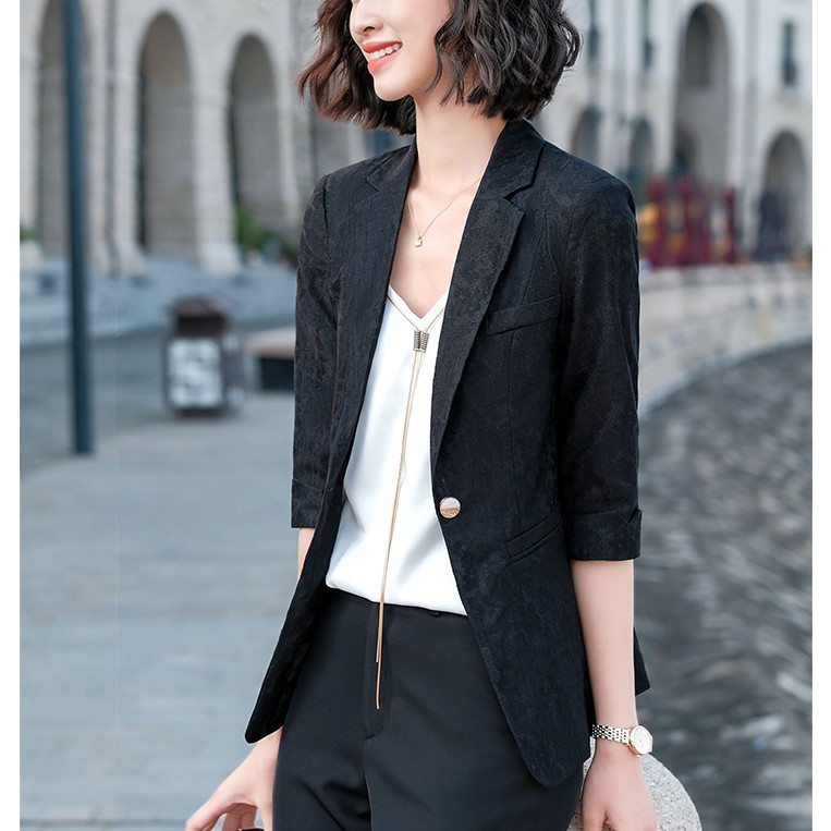 Áo Khoác Nữ Tay Lửng Phối Ren Thời Trang Size M-3Xl | BigBuy360 - bigbuy360.vn