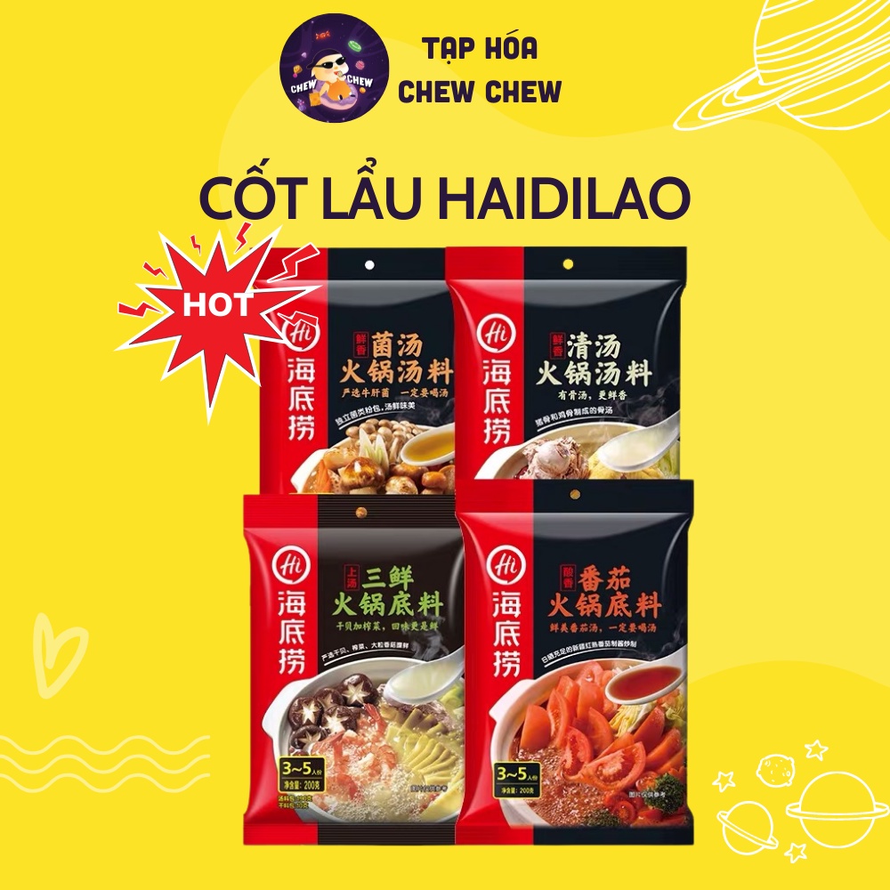 Cốt lẩu Haidilao đủ vị gia vị Lẩu Haidilao thơm ngon-Tạp hóa chew chew | BigBuy360 - bigbuy360.vn