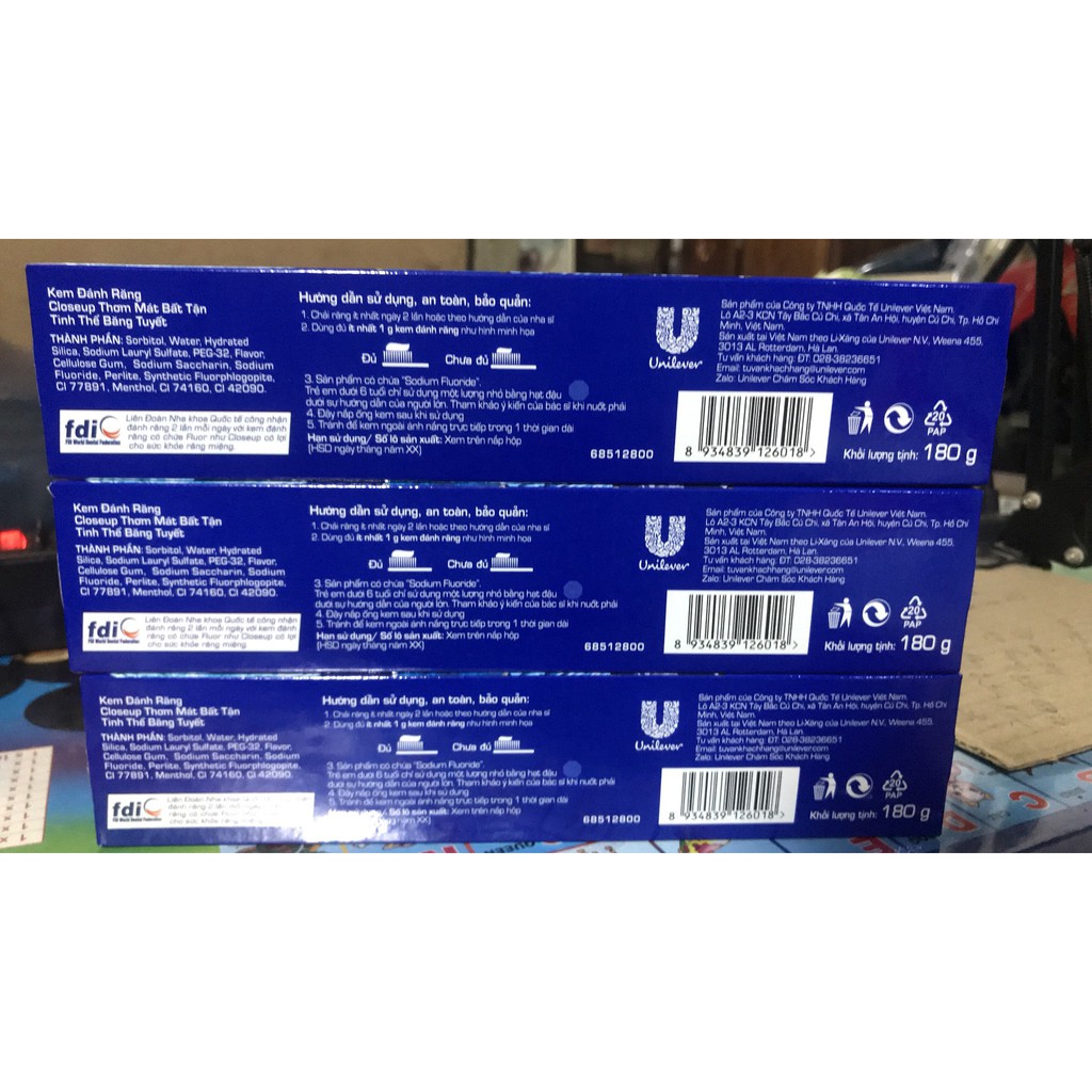 Kem đánh răng CLOSEUP tuýp 180g