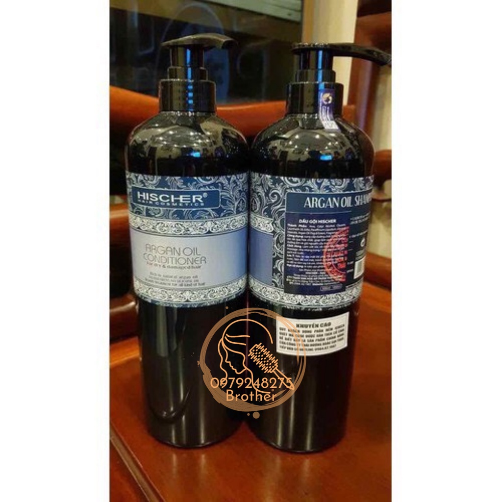 Cặp dầu gội xả HISCHER ARGAN OIL 1000ML NGĂN NGỪA GÀU GIẢM RỤNG TÓC🎯️🎯️🎯