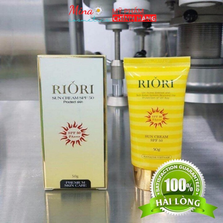 Kem Chống Nắng Nâng Tone Da RIORI Sun Cream SPF50/ PA+++ 50g - Chống Nắng, Dưỡng Da Mền Mịn, Ngăn Ngừa Lão Hóa