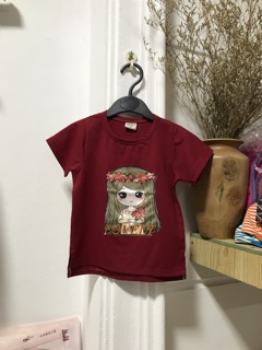 Áo thun in hình 3d cho bé gái
