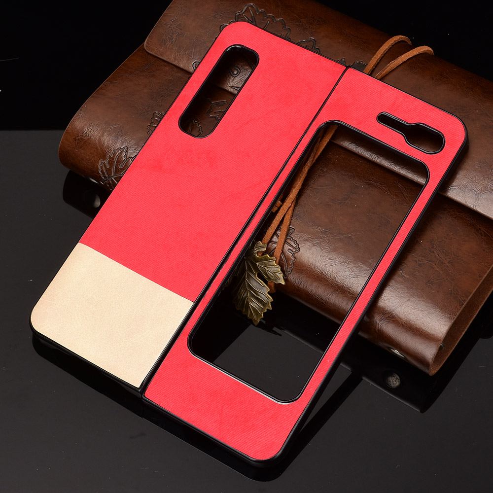 Ốp điện thoại chất liệu denim có thể gập lại phù hợp với Samsung Galaxy Fold 5G W20