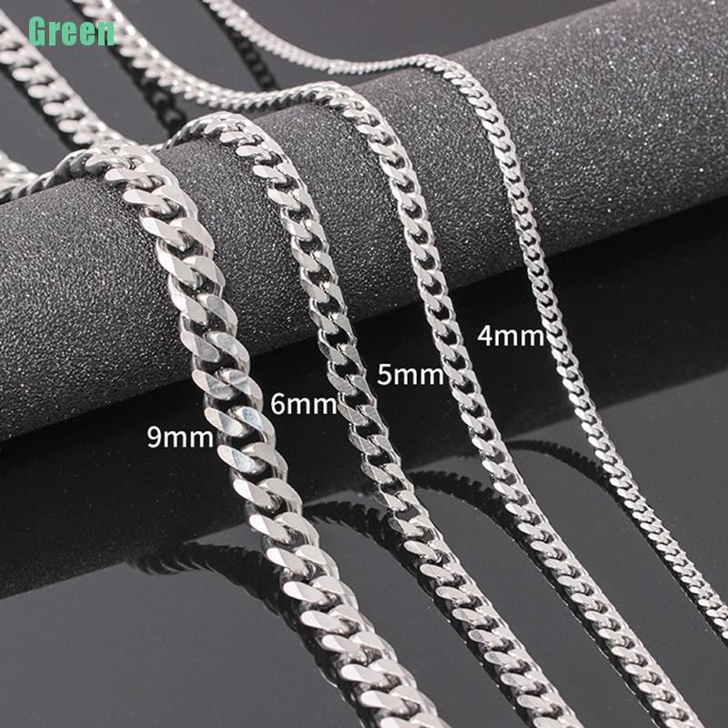 Dây chuyền thép không gỉ kiểu dáng chuỗi xích kích thước 4-6cm tùy chọn phong cách hip hop cá tính dành cho nam