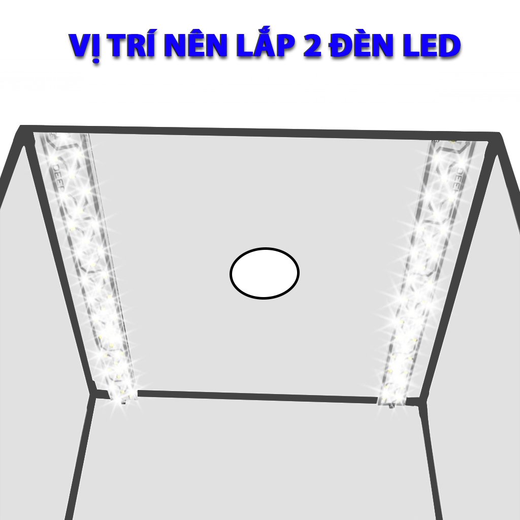 Hộp Chụp Hình Ảnh Sản Phẩm 60x60 cm M60 sở hữu hai Dãy Đèn Led Siêu Sáng + Tặng kèm 3 phông nền Trắng, đen,cam -dc4660