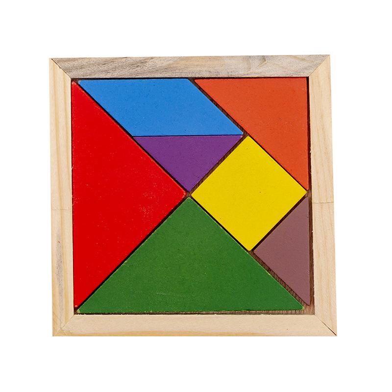 Đồ Chơi Bảng Ghép Hình Trí Uẩn Tangram Bằng Gỗ Thông Minh Cho Bé Tăng Khả Năng Sáng Tạo, Phát Triển Tư Duy