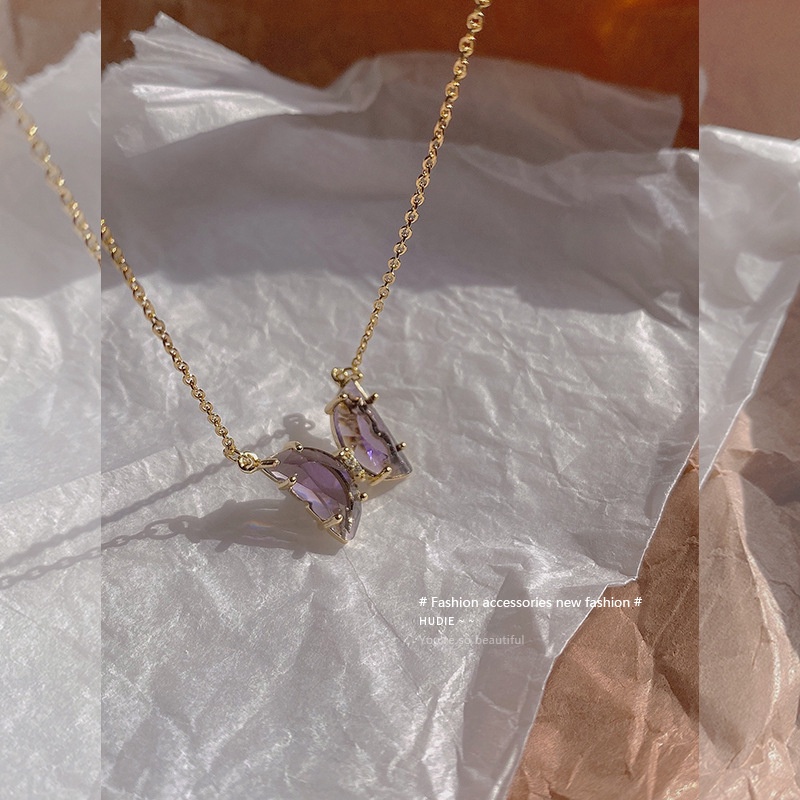 Dây chuyền / khuyên tai / nhẫn hình bướm sang trọng kiểu dáng thời trang cho nữ