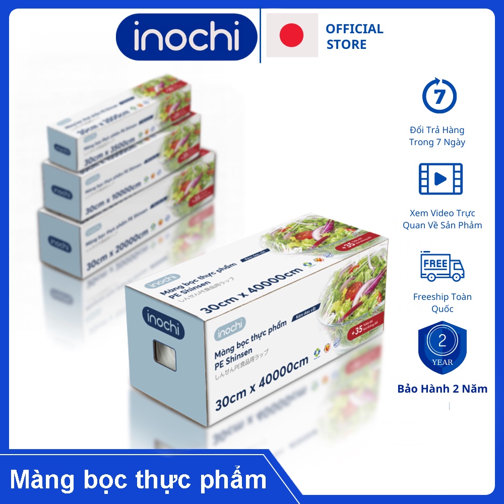 Màng bọc thực phẩm PE Shinsen INOCHI  giúp bảo quản thực phẩm an toàn tiện lợi và bảo vệ sức khỏe MANGBOC