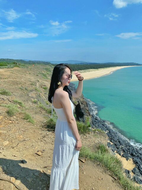 Đầm maxi cổ yếm tầng | BigBuy360 - bigbuy360.vn