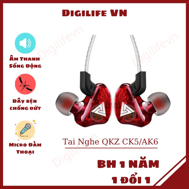 [CÓ MICRO] Tai Nghe Gaming QKZ AK6/CK5 Chống Ồn Chơi Game PUBG Free Fire, Liên Quân, Nghe Nhạc Dance, EDM