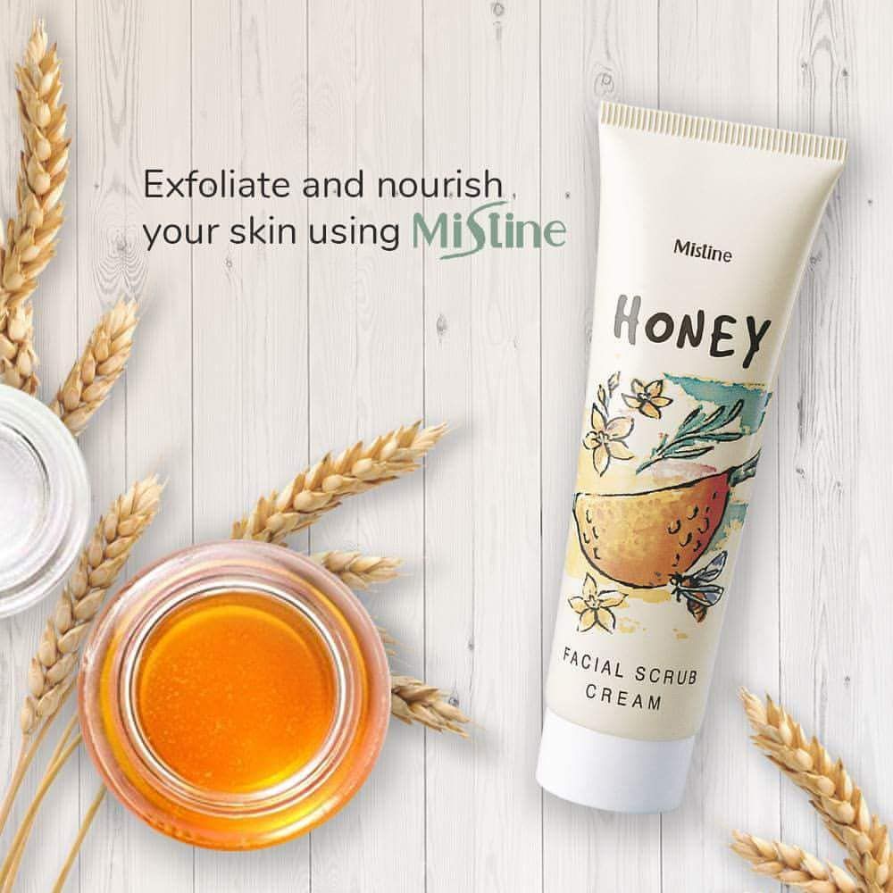 KEM TẨY TẾ BÀO CHẾT MẶT HONEY FACIAL SCRUB CREAM MISTINE 85ML CHÍNH HÃNG - 3481