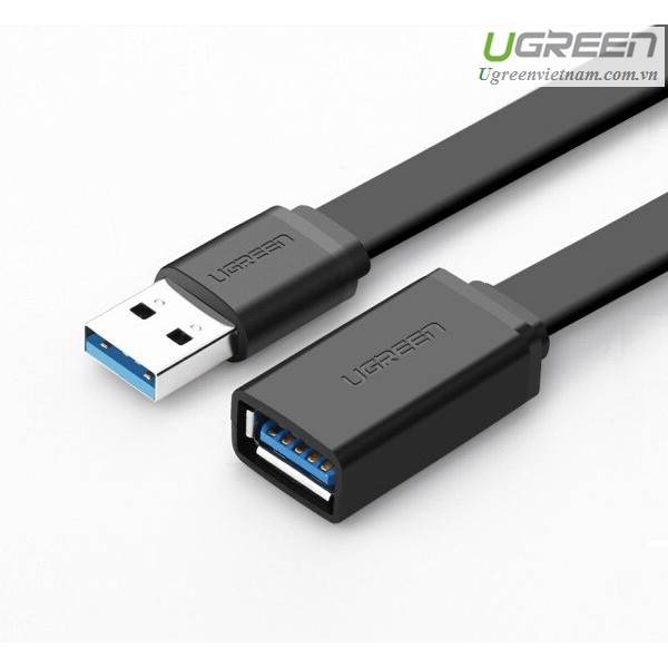 Cáp nối dài USB 3.0 dây dẹt dài 0.5M âm dương Ugreen 30128 cao cấp