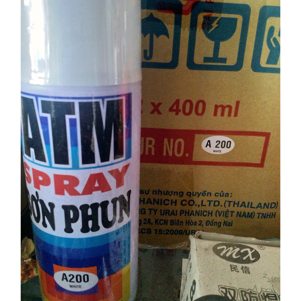 Sơn xịt ATM SPRAY màu trắng A200