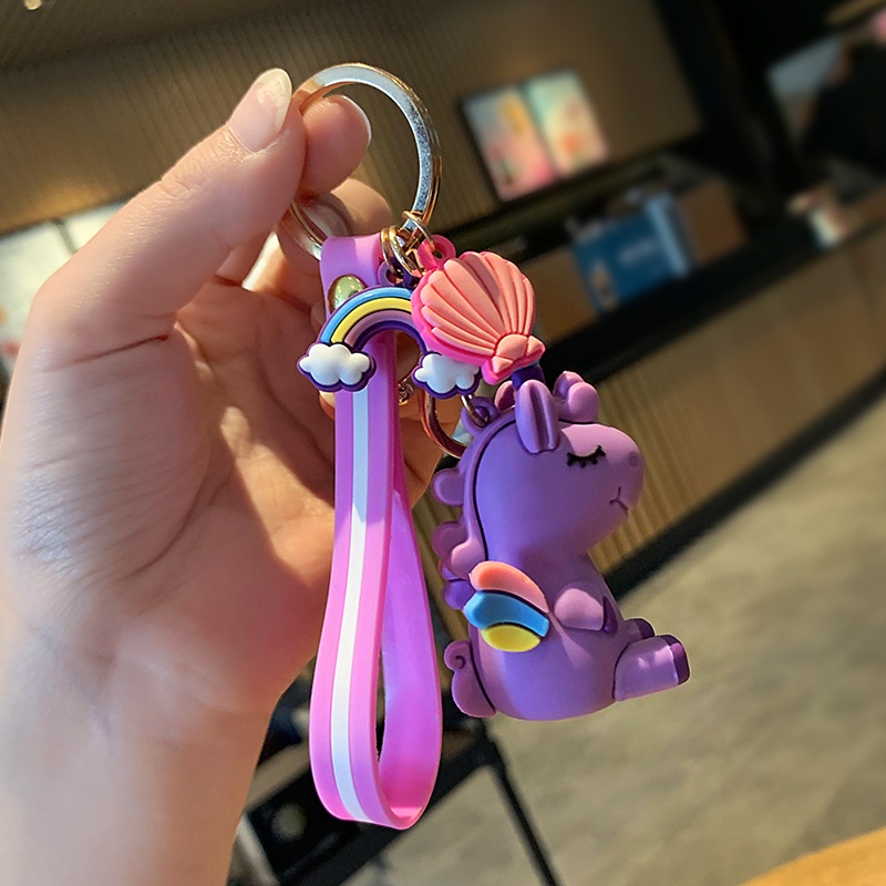 Móc khóa hình kì lân hoạt hình 3D dễ thương