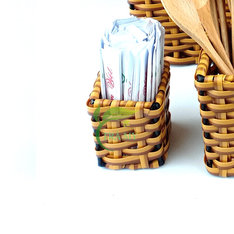 Hũ Đựng Tăm Giấy Bàn Ăn Quán Ăn, Đựng Tăm Gia Đình - Mây Tre Trà My