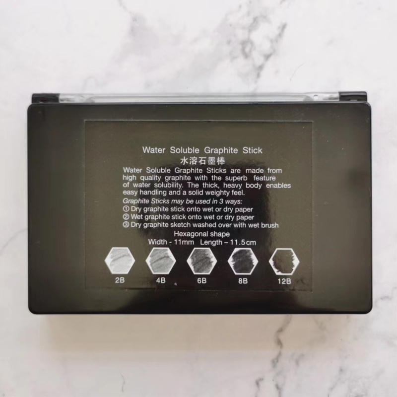 Set 5 Bút Chì Màu Graphite Hòa Tan Hình Lục Giác