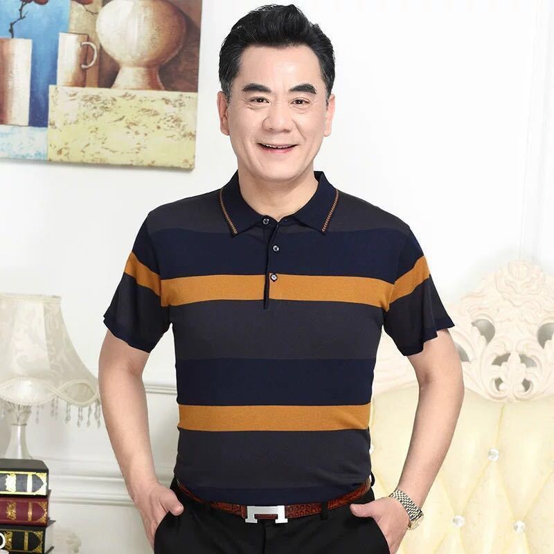 Áo Thun Polo Tay Ngắn Thời Trang Mùa Hè Dành Cho Nam Giới Độ Tuổi Trung Niên