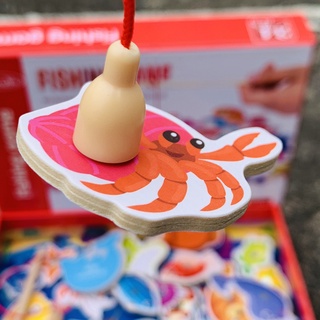 Câu Cá Nam Châm Gỗ 32 Con Kèm Cần Câu