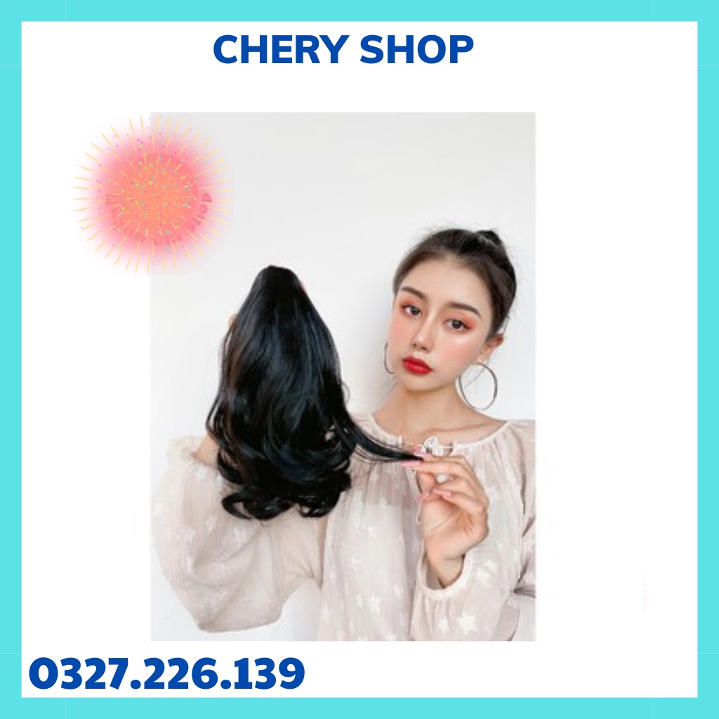 Tóc giả ngoặm xoăn ngắn  FREESHIP  ngoặm xoăn ngắn kute 036 kèm ảnh thật