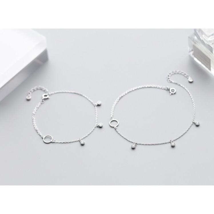 Lắc chân bạc 21 Centimeters LC43