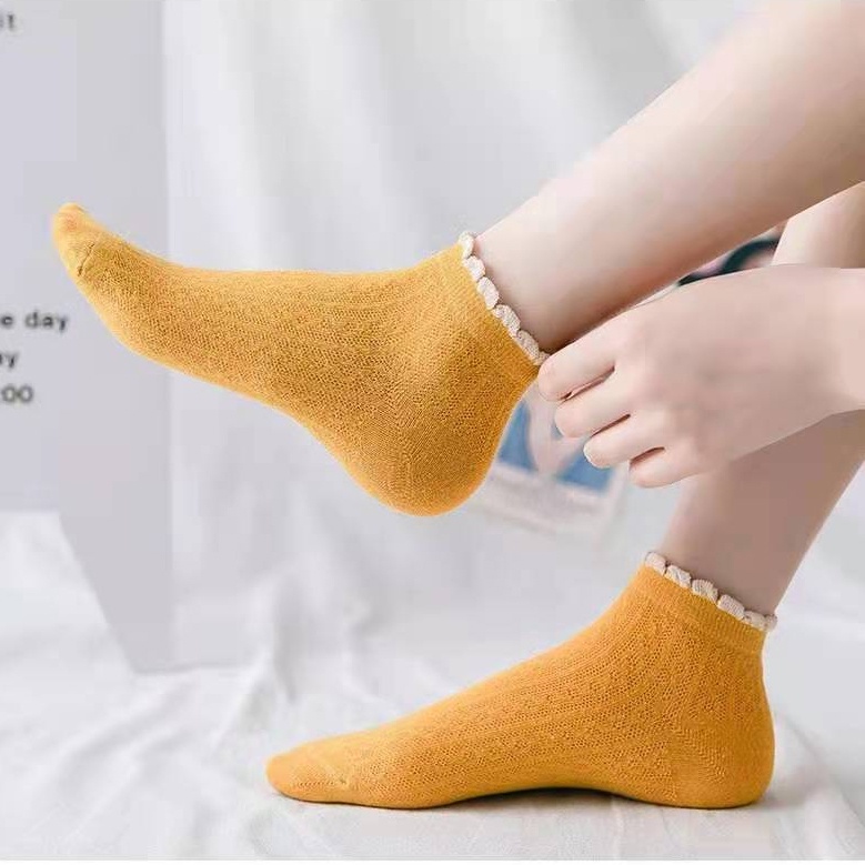 Set 5 đôi Tất nữ cổ ngắn họa tiết cute dễ thương phong cách hàn quốc chống trơn trượt 4021