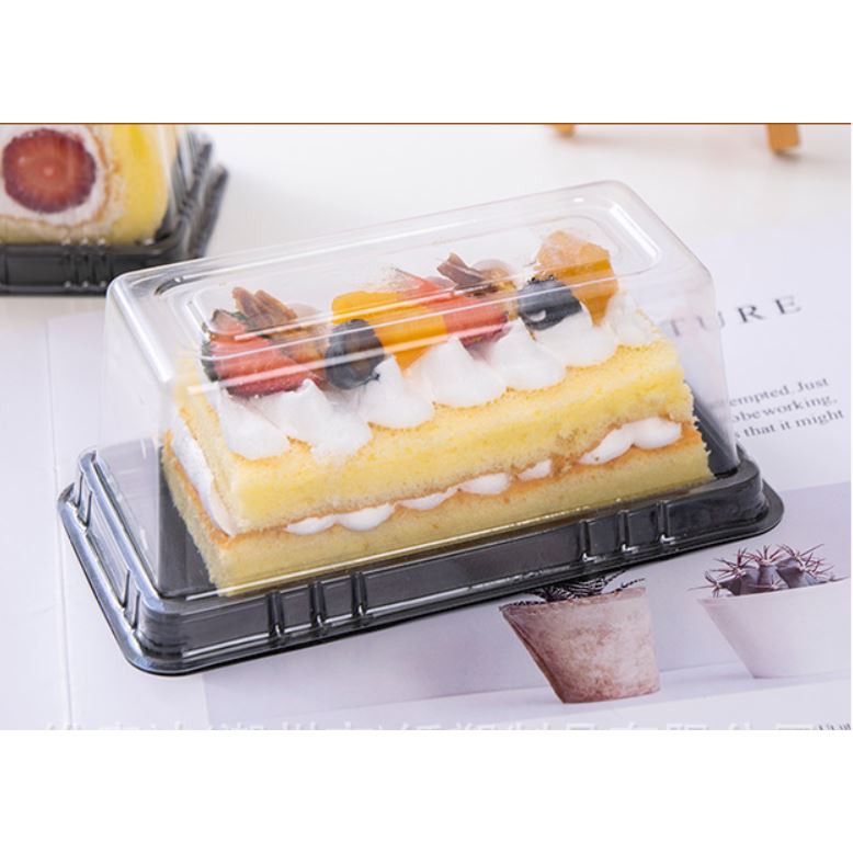 100 cái hộp B032 chữ nhật đáy đen dùng để đựng bánh